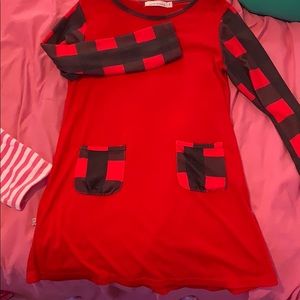 Girls Buffalo plaid dress